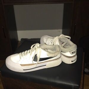 Nike White and Tan Sneakers